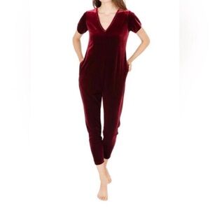 Smash + Tess Burgundy Velvet Sunday Bodysuit